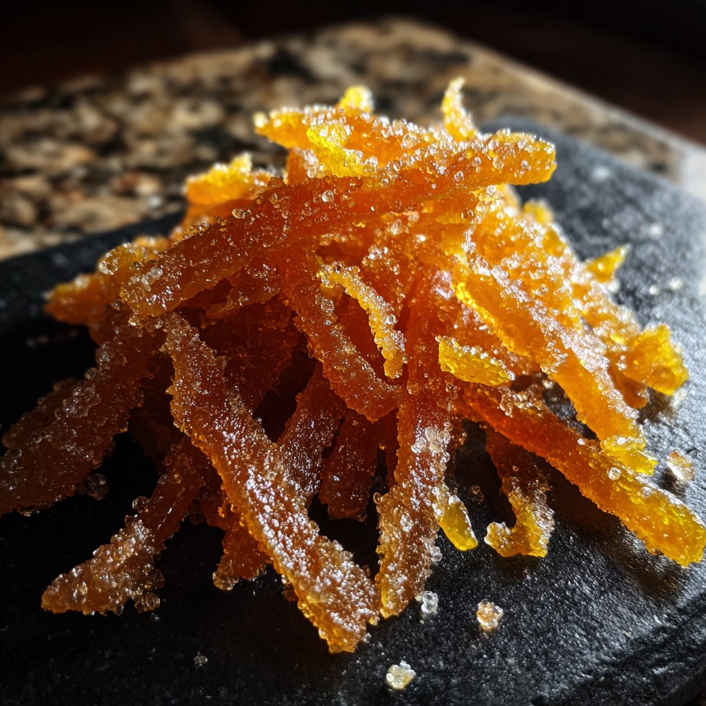 Kandierte Orangenschale für Kekse