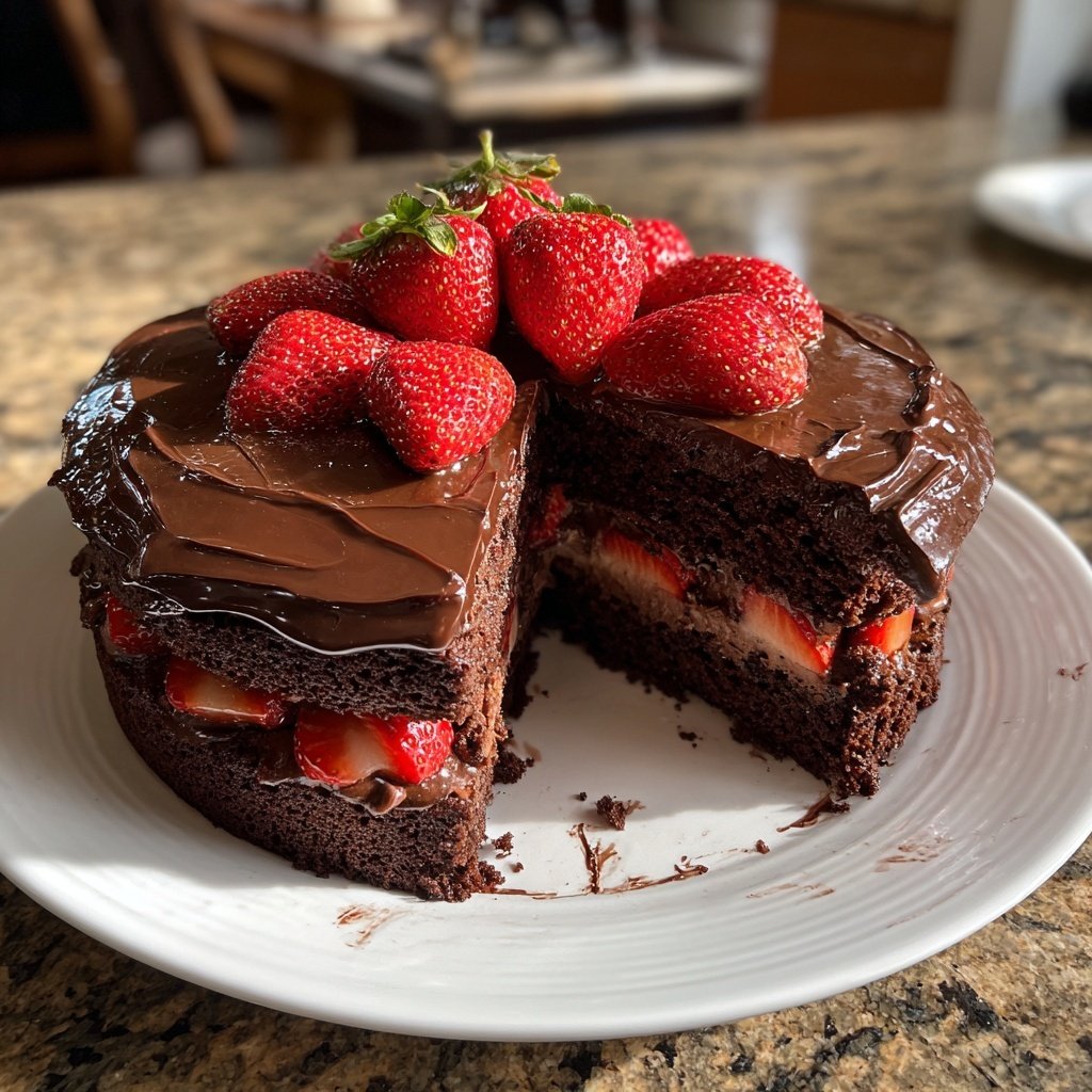 Schokoladen-Erdbeertorte