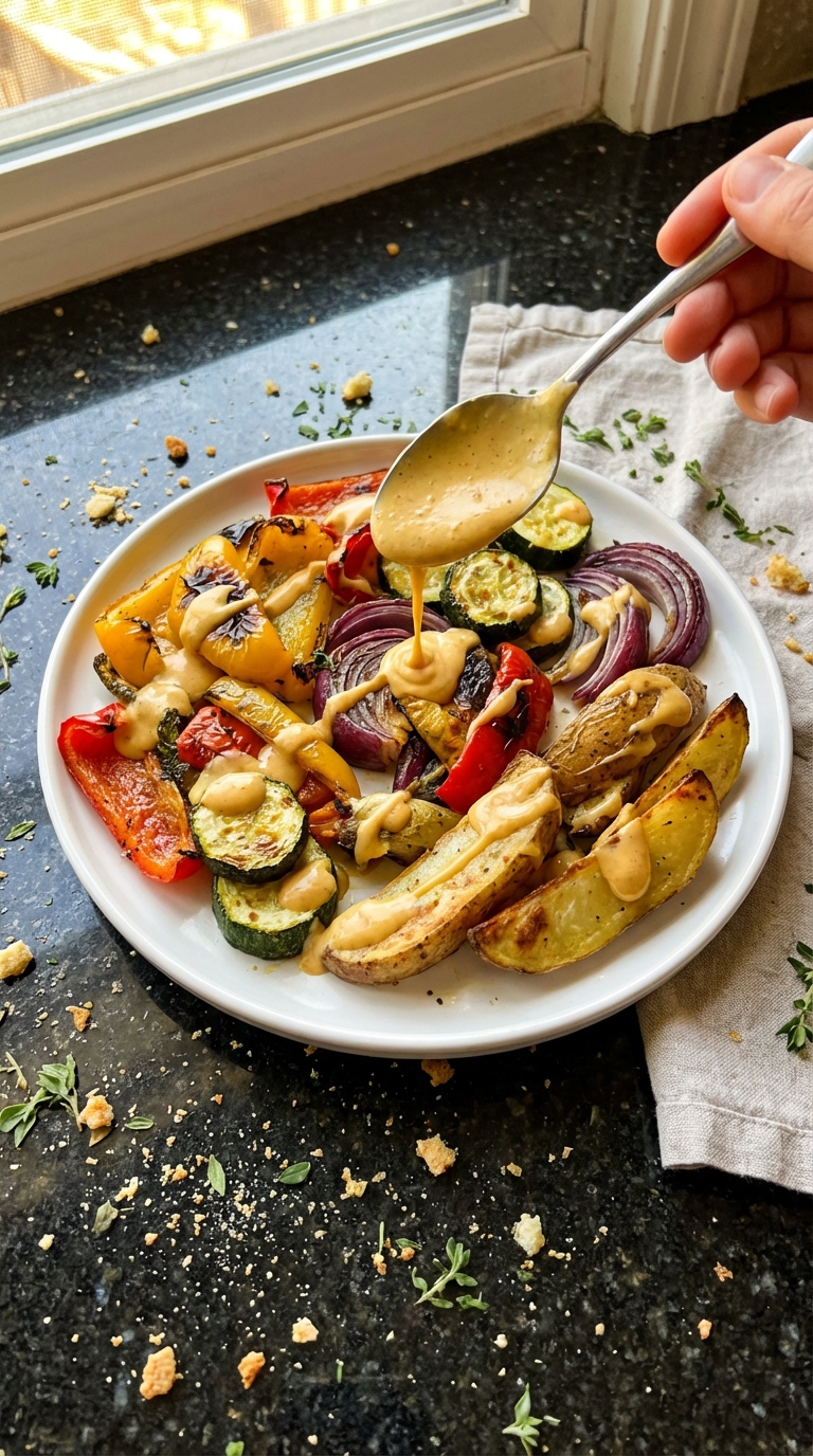 Aioli Beträufeltes Ofengemüse