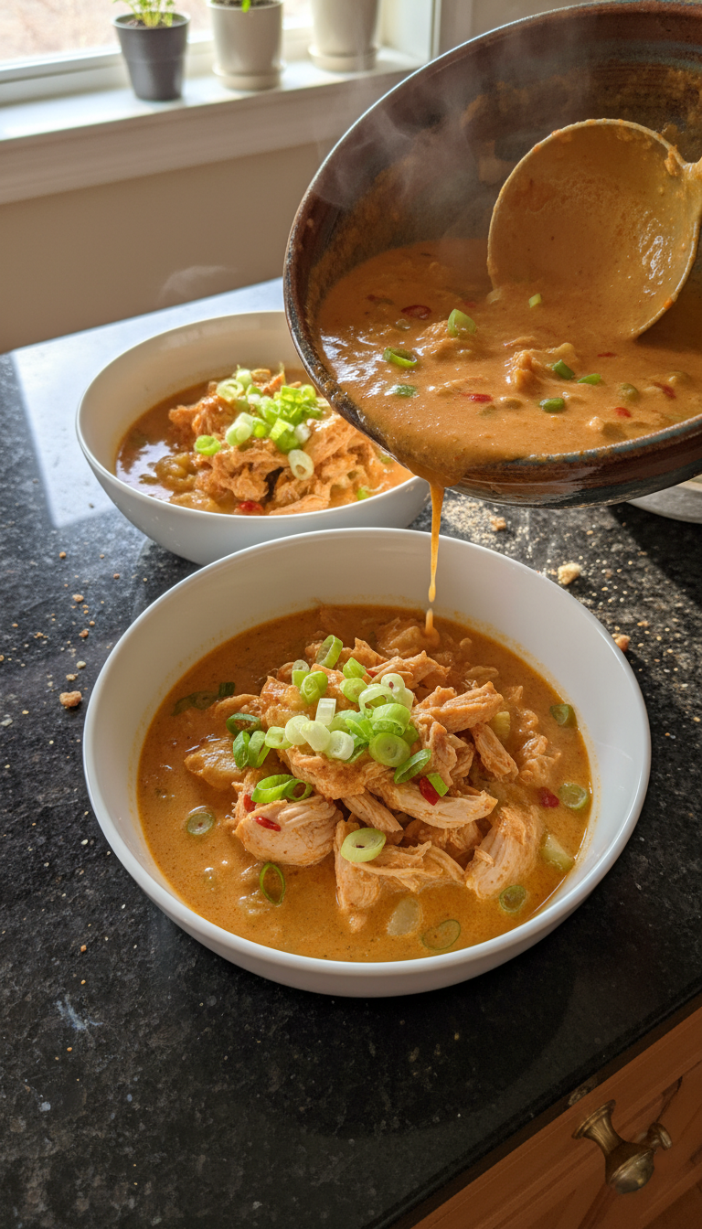 Würzige Buffalo Hähnchen Suppe
