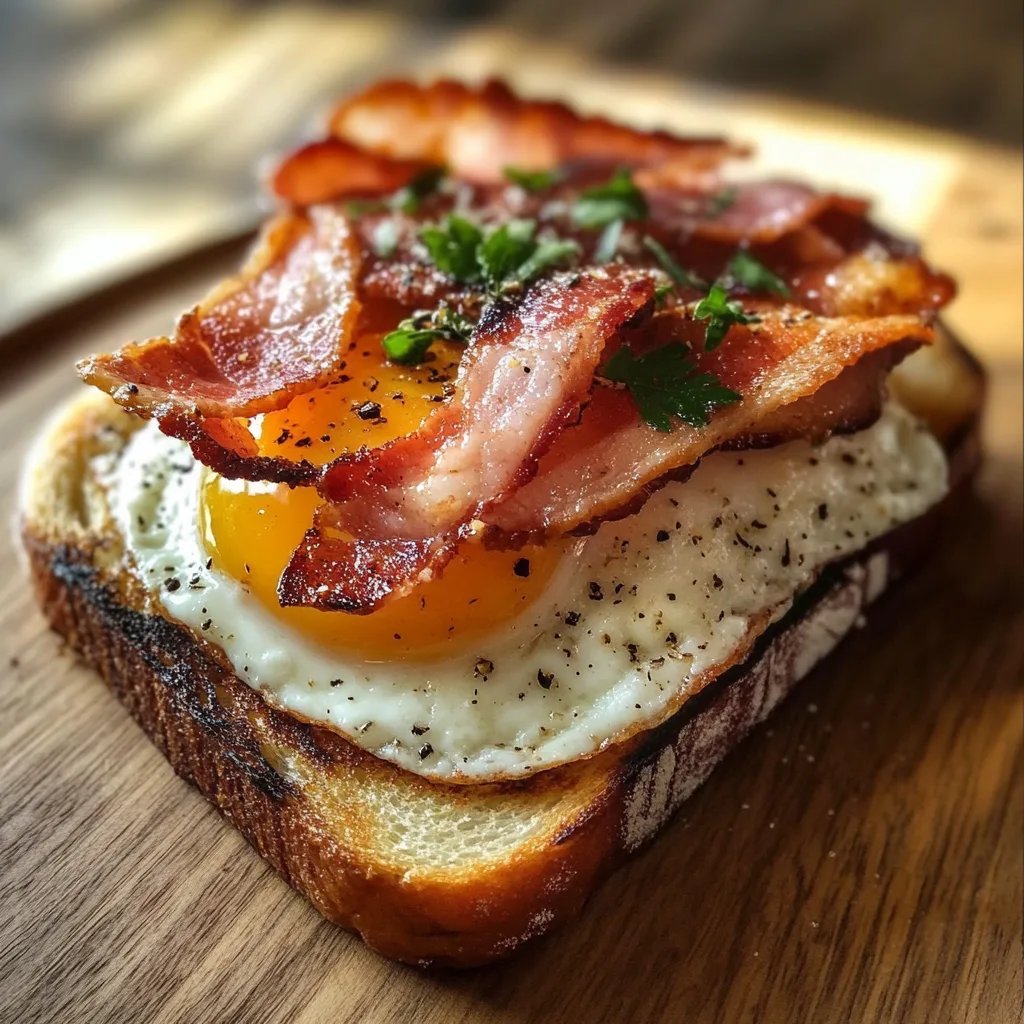 Rustikaler Bacon & Ei Toast-Teller: Ein Unglaublich Ultimatives Rezept für 4 Personen