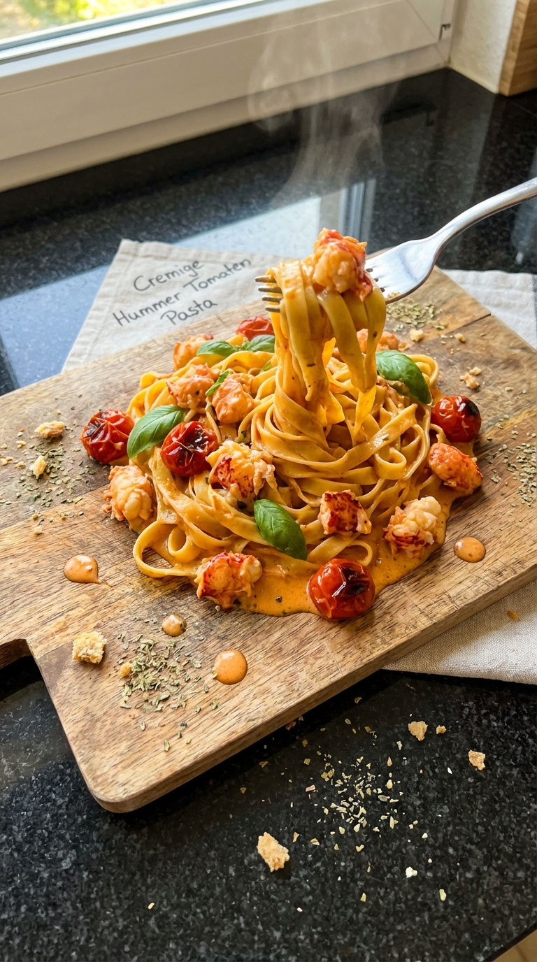 Cremige Hummer Tomaten Pasta​