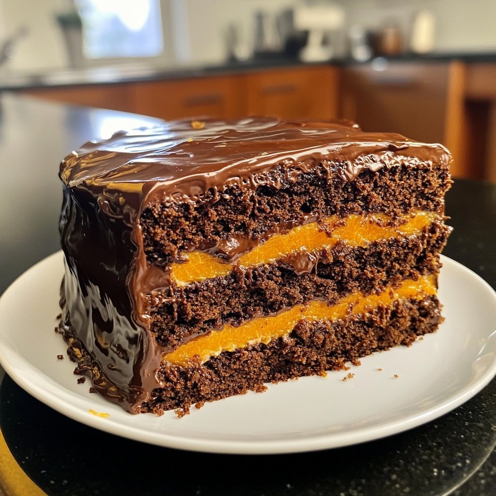 Weihnachtliche Schokoladen-Orangen-Torte