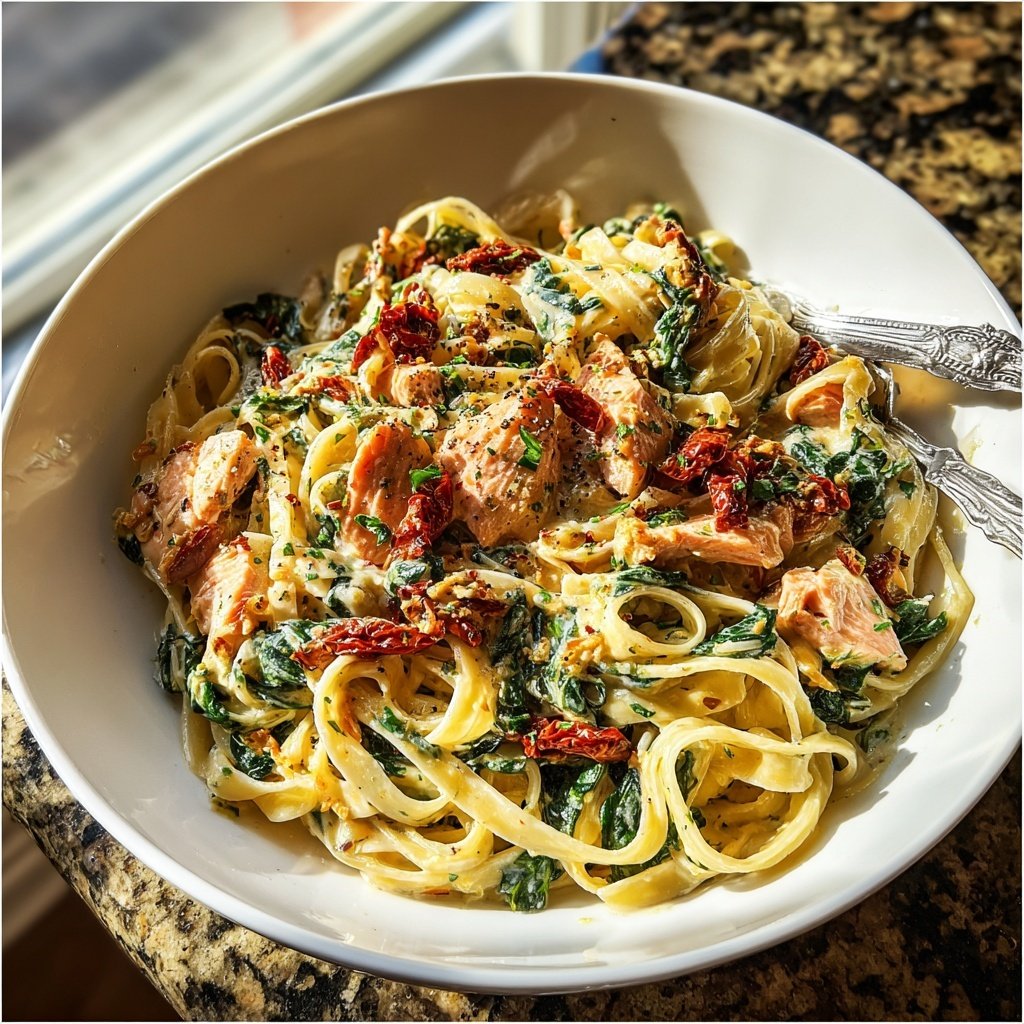 Cremige toskanische Lachs-Pasta