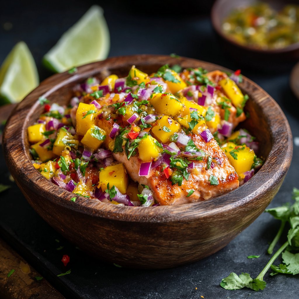 Mango Salsa Salmon Bowl