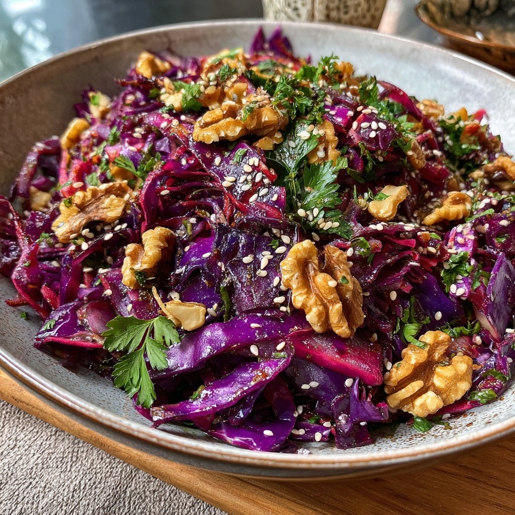 Gerösteter Rotkohl Salat | Vegan & Schnell Rezept