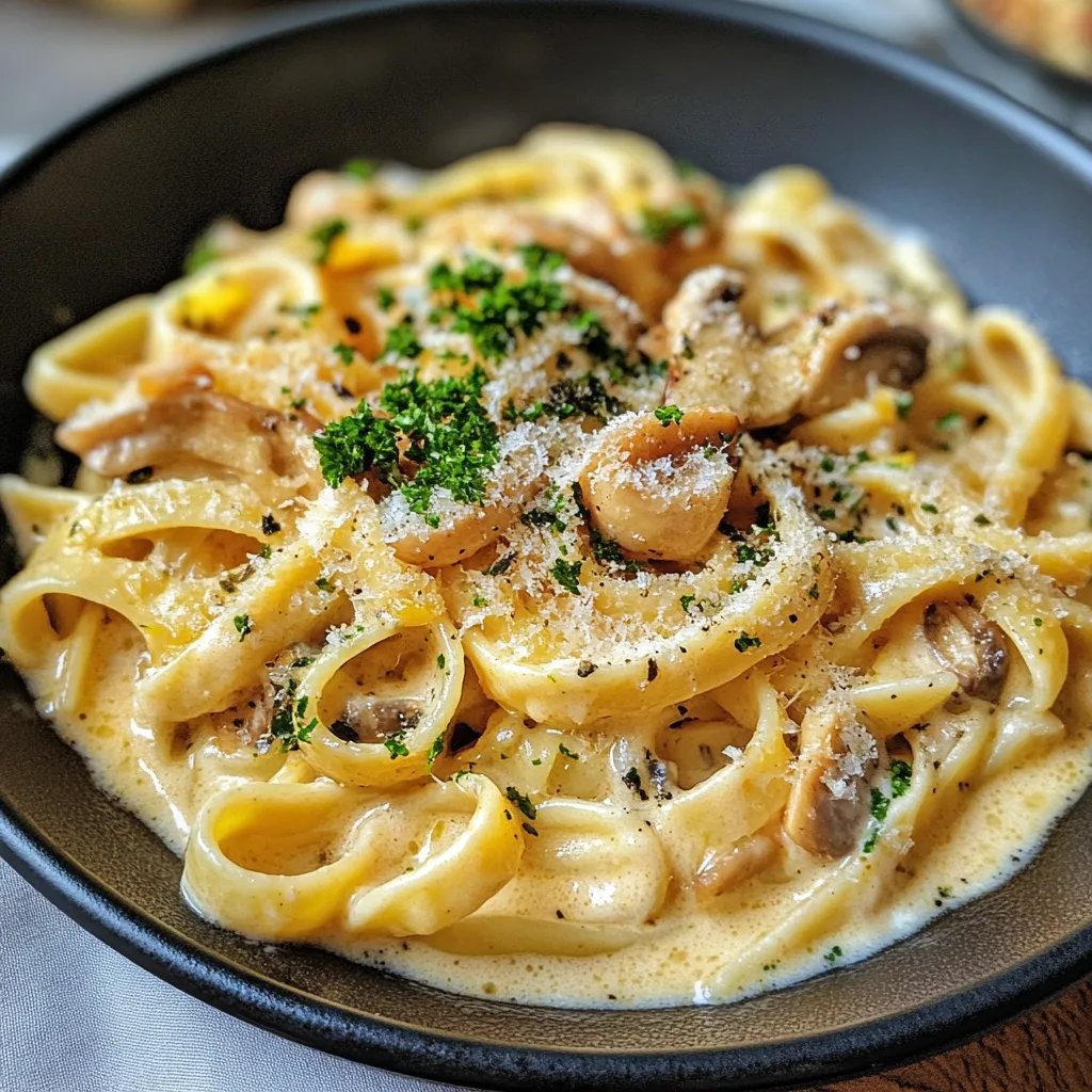 Datenight Pasta mit Brokkoli, Speck und Pilzen