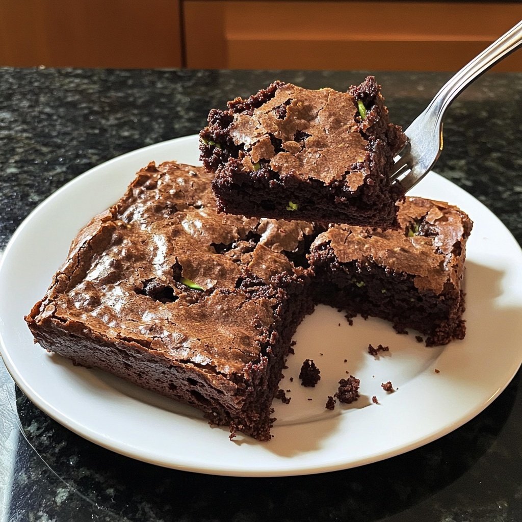 Zucchini Fudgy Brownie Bisse