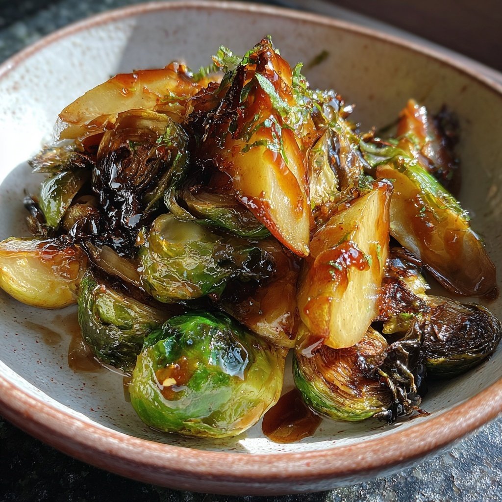 Rosenkohl mit Birnen glasiert