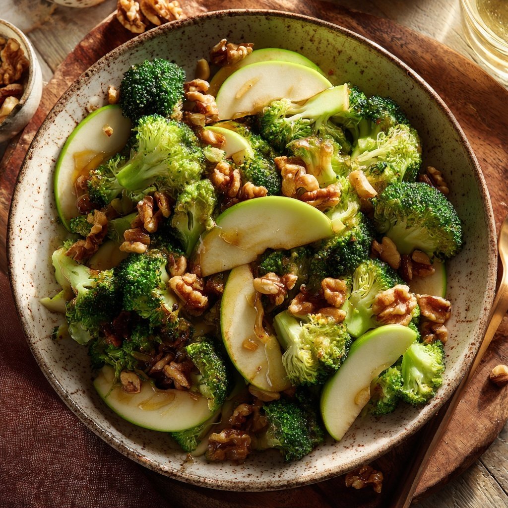 Brokkoli, Apfel und Walnüsse