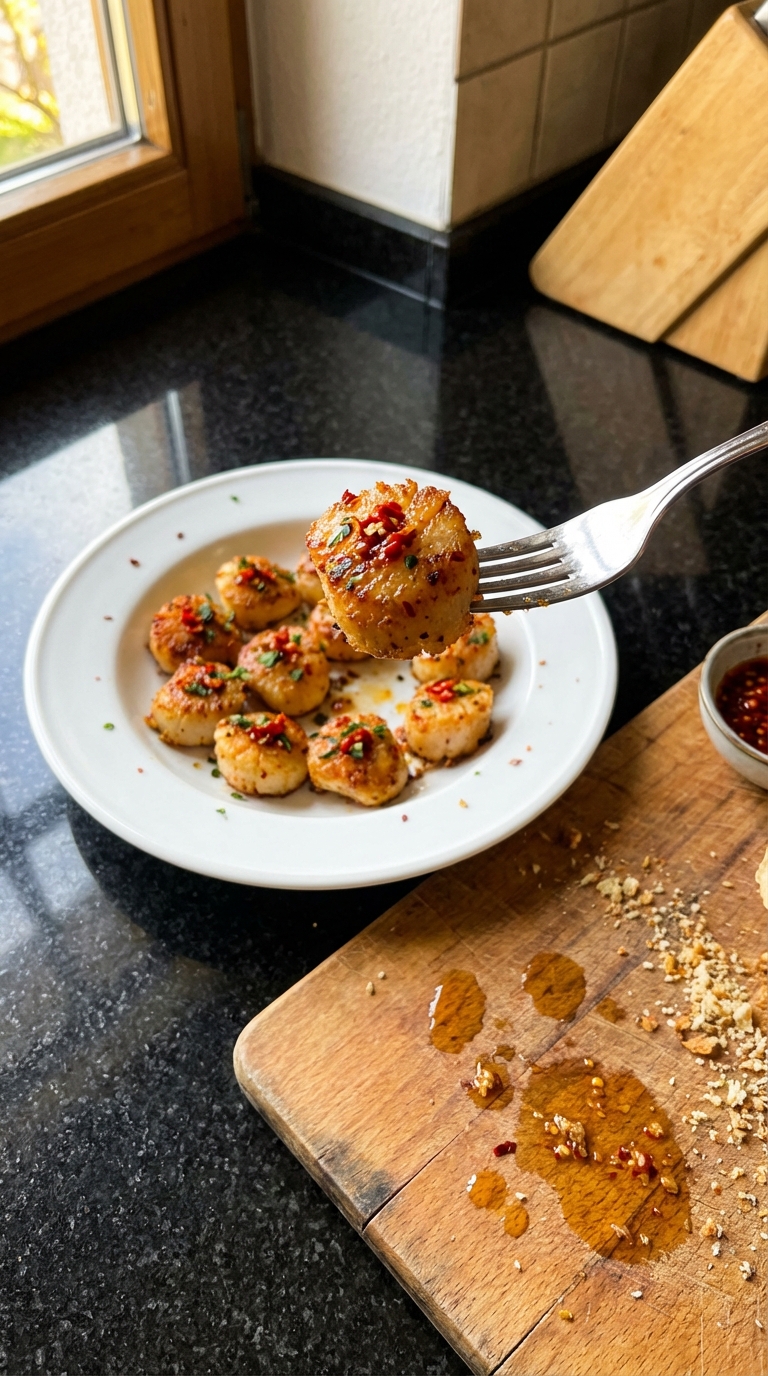 Extrem Scharfe Gebratene Jakobsmuscheln​