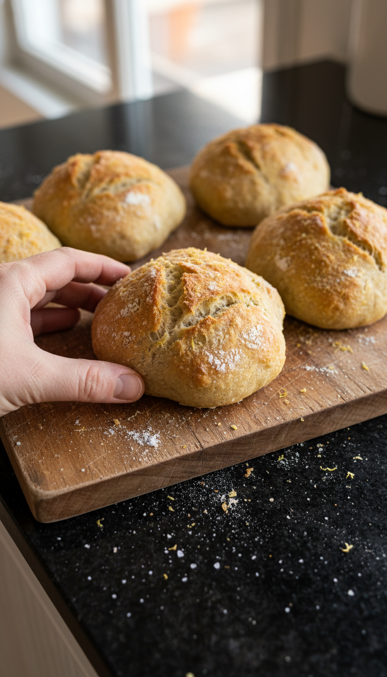 Zitronen Sauerteig Brötchen​