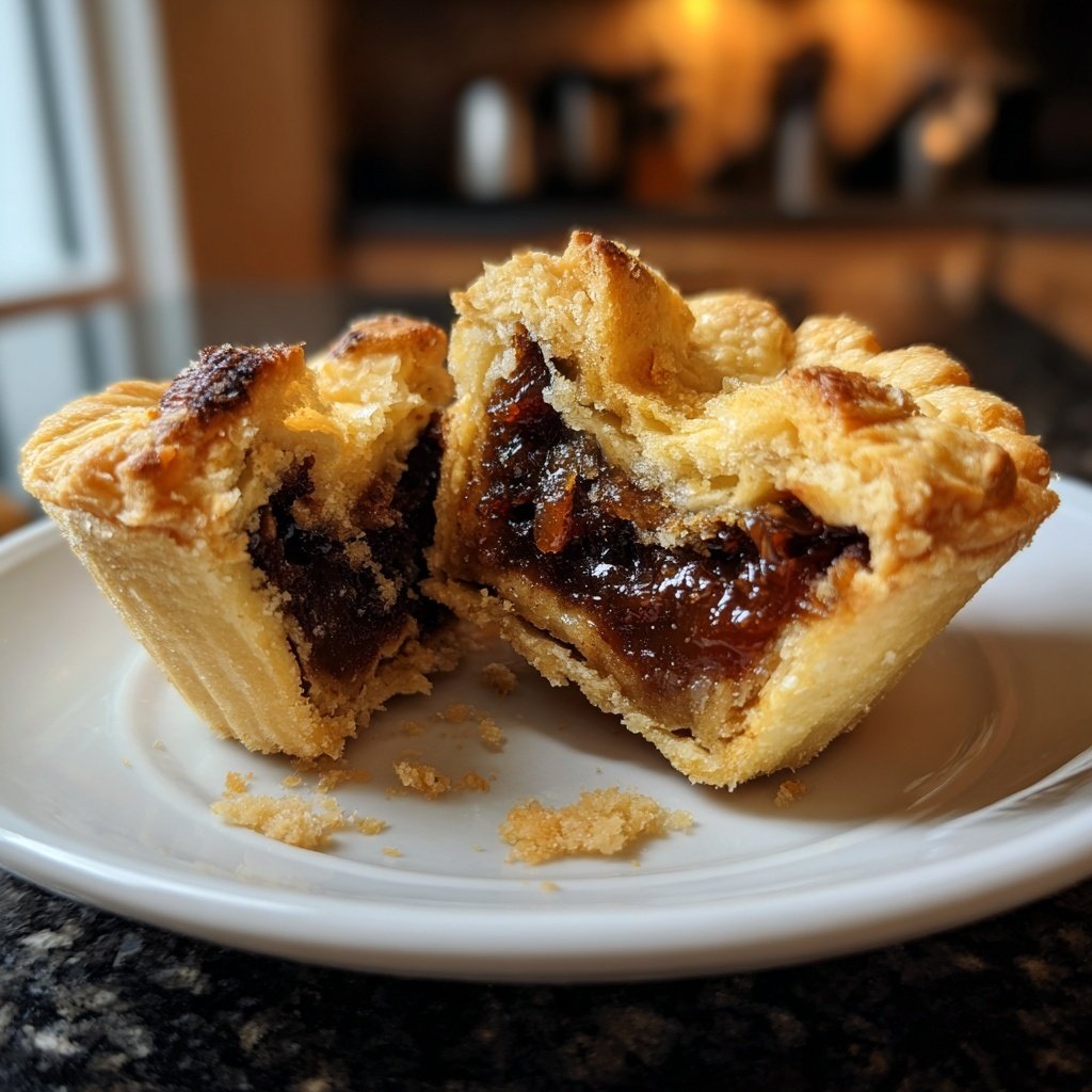 Schokoladen gedrehte Mince Pies Teig