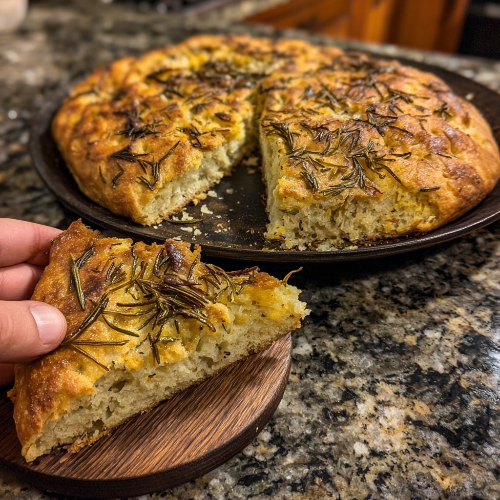 Focaccia Rosmarin Brot Öl