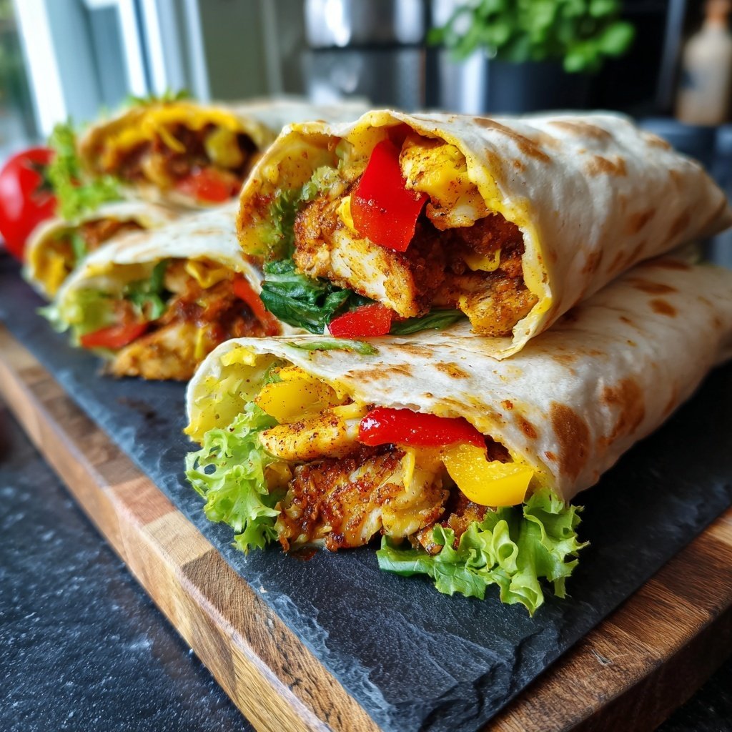 Party Wraps mit Hähnchenfüllung