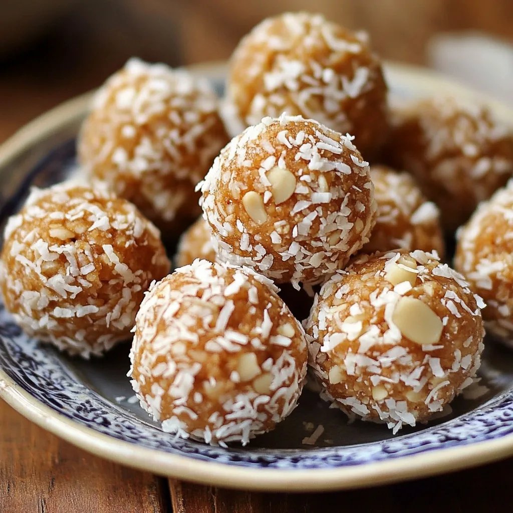 Susse Mandel Kokos Kugeln