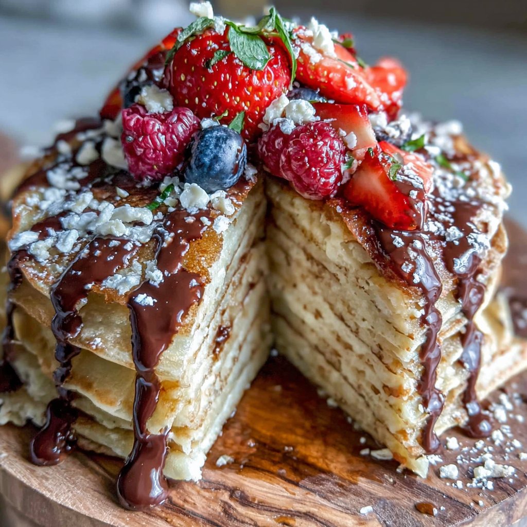 Frühstücks-Crêpes mit Früchten