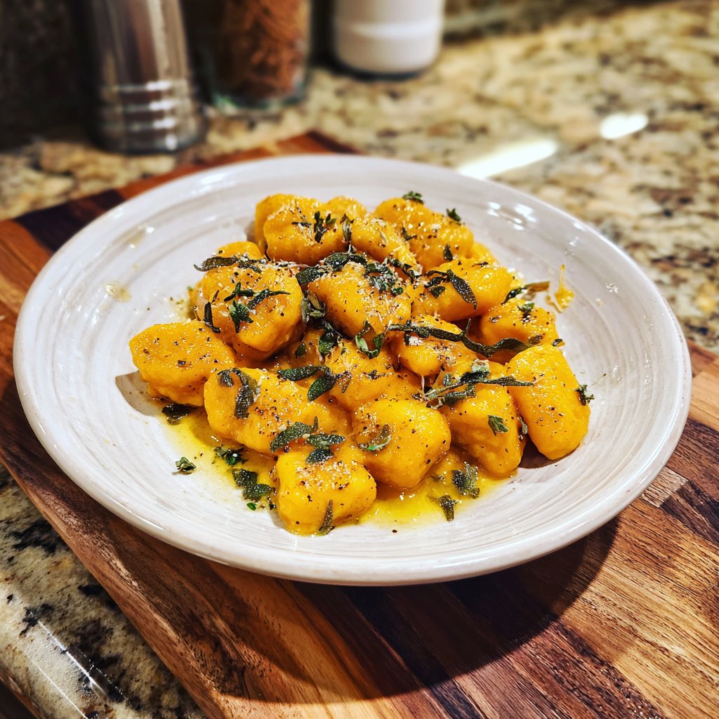 Kürbis-Gnocchi mit Salbei