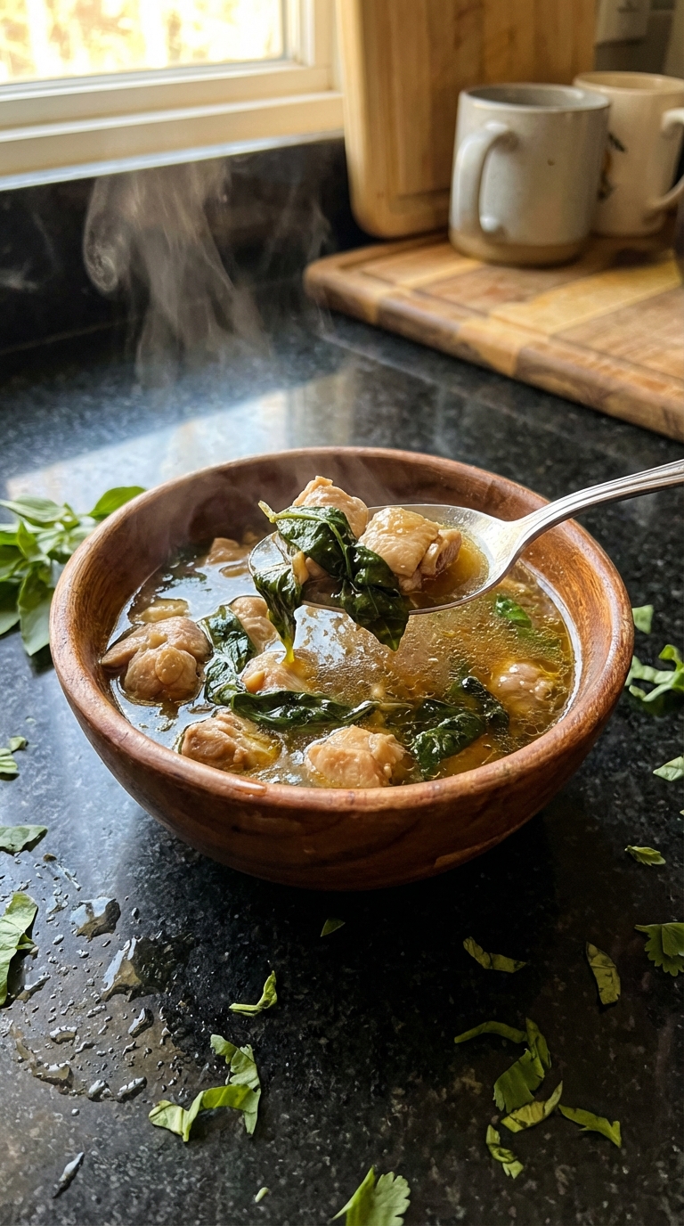 Thai Basilikum Hähnchen Suppe