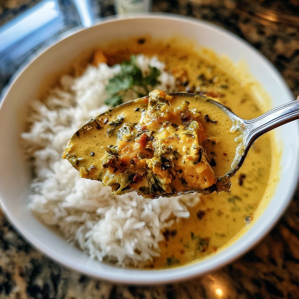 Rosenkohl-Curry mit Kokosmilch und Basmatireis​