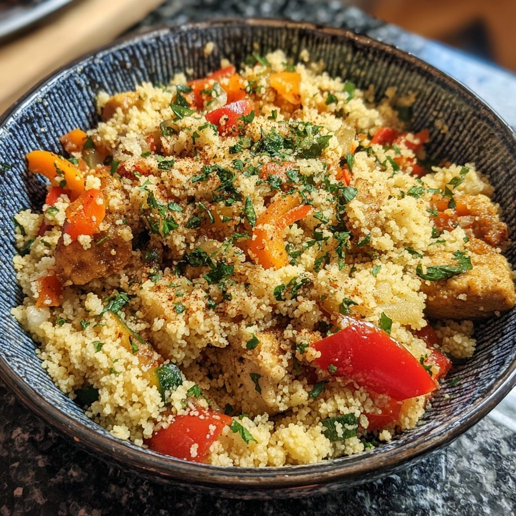 Mediterrane Hähnchenschüsseln mit Couscous