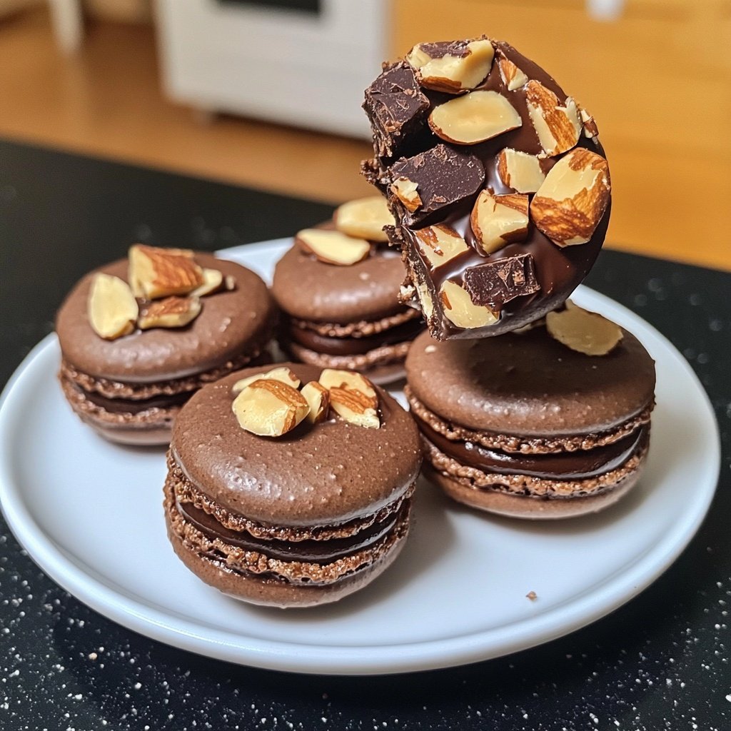 Schokoladen Mandelmakronen