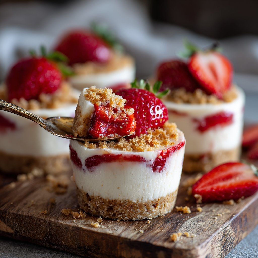 No-Bake Strawberry Cheesecake Cups