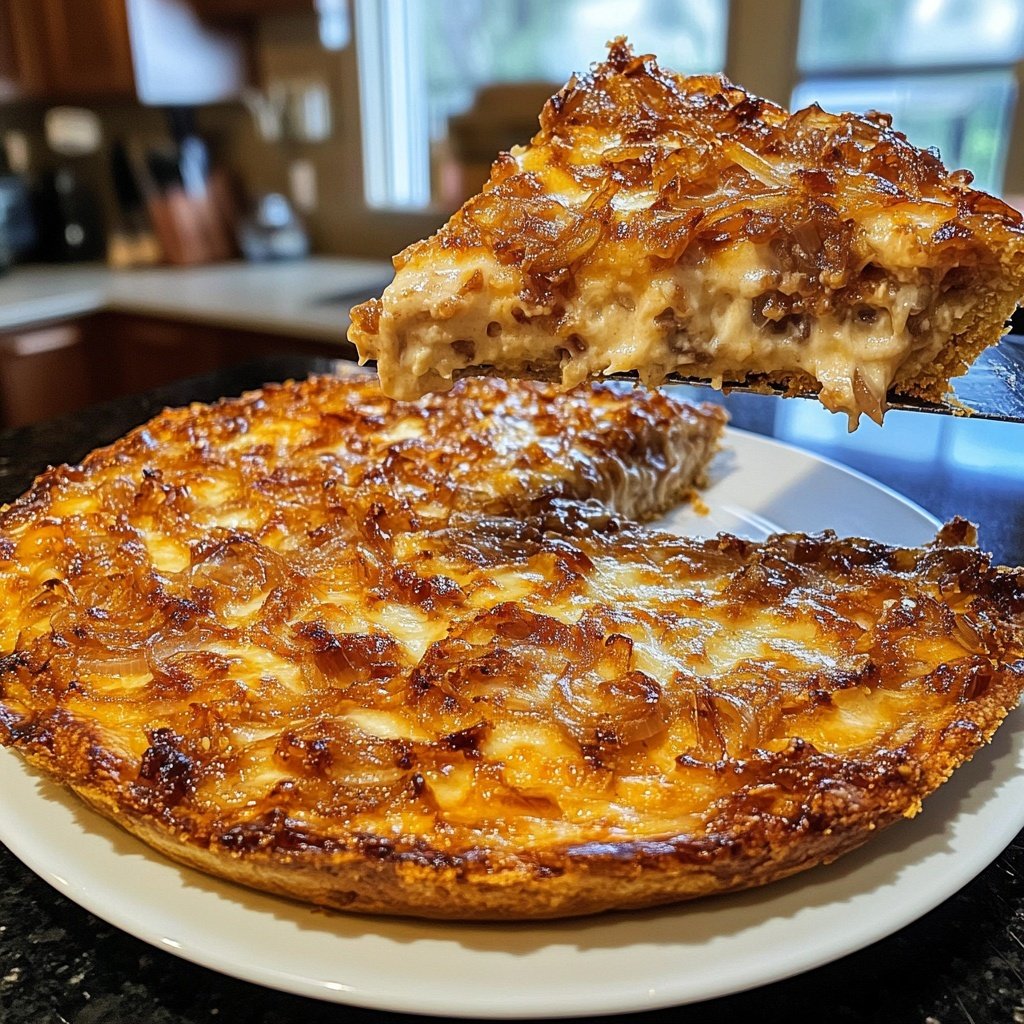 Zwiebelkuchen karamellisiert