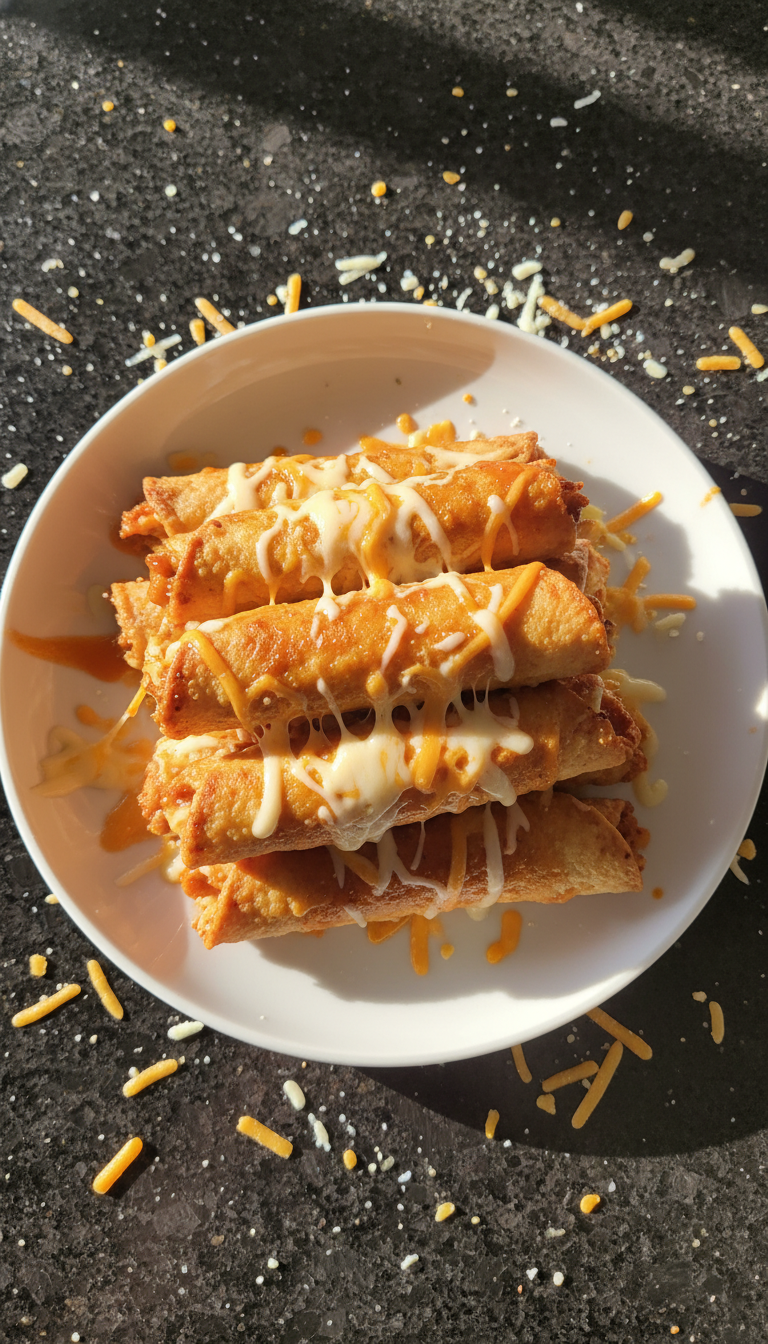 Gebackene Buffalo Hähnchen Taquitos​