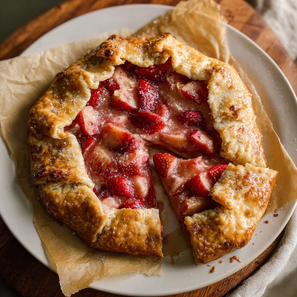 Erdbeer-Rhabarber-Galette